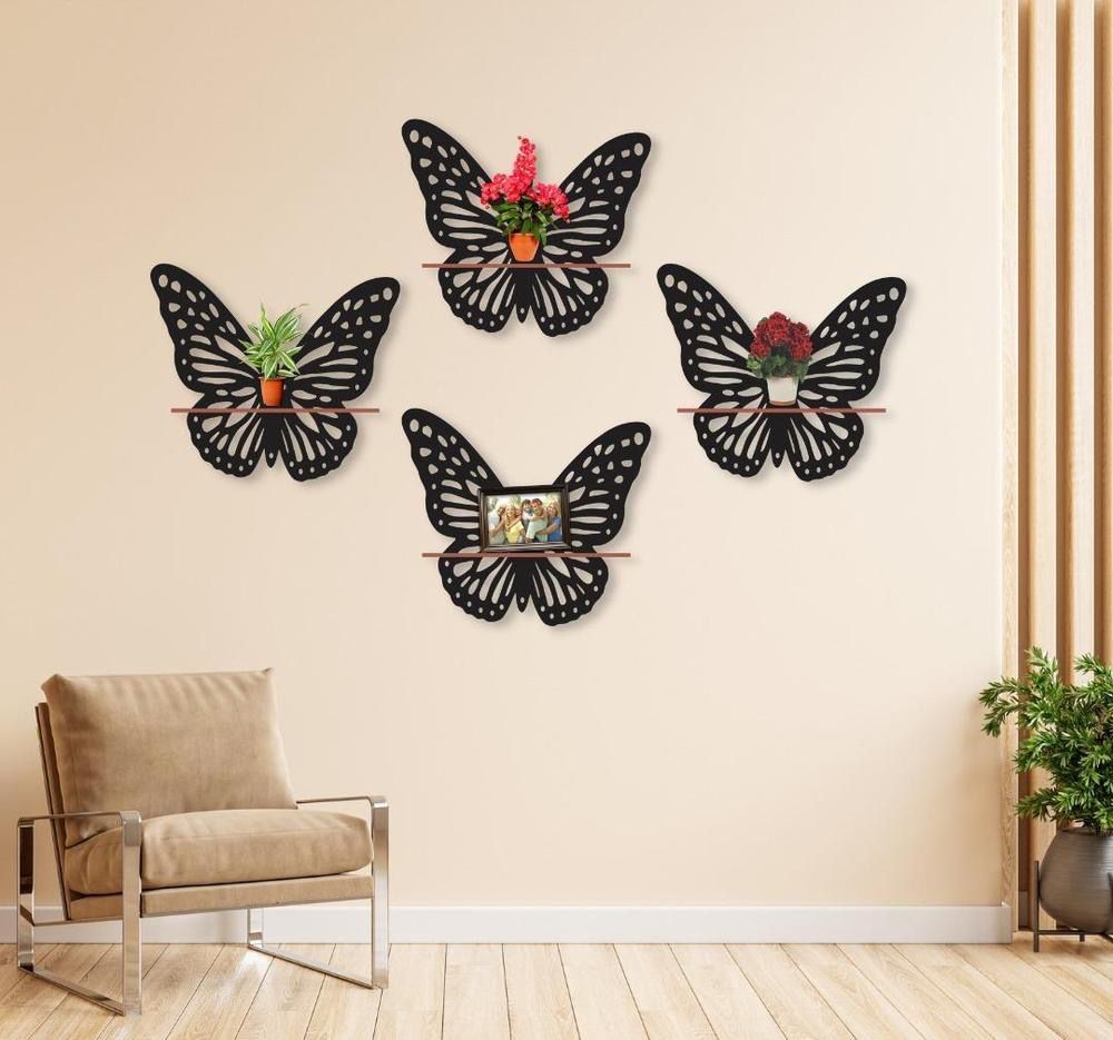 Butterfly Wall Candle Holder Set – 3 Pieces | Candles Included
