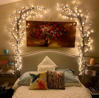 LED Branch Rattan Strip Lights — 8 Modes Warm Fairy Lights 1.6 Metre 72
