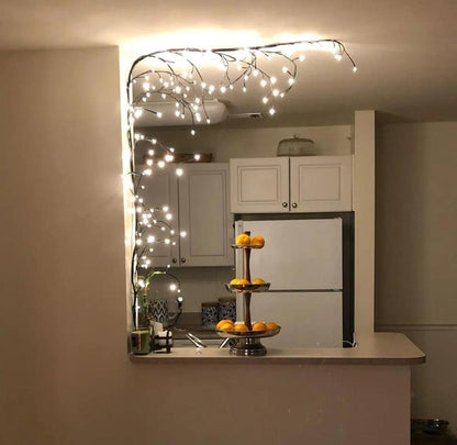 LED Branch Rattan Strip Lights — 8 Modes Warm Fairy Lights 1.6 Metre 72