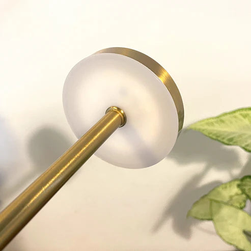 Long Neck Metal Touch Sense LED Lamp – Modern Minimalist Design, USB Rechargeable 3 Dimmable Light Modes