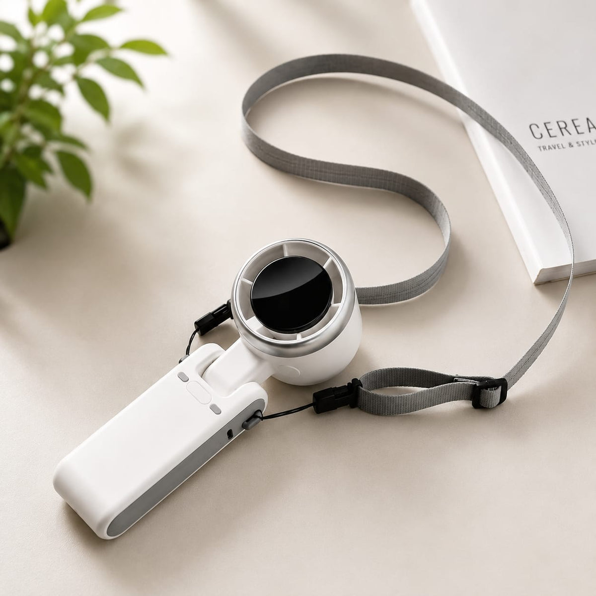 Handheld Folding Turbo Fan with 5-Speed Adjustment