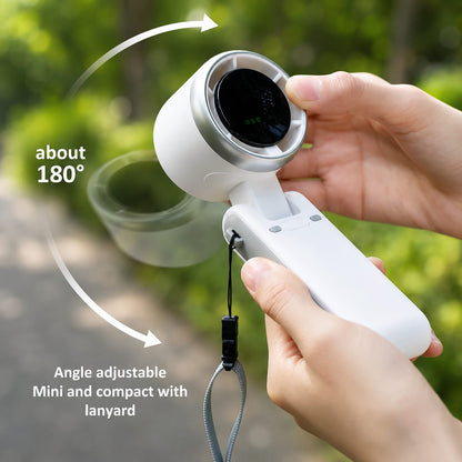 Handheld Folding Turbo Fan with 5-Speed Adjustment
