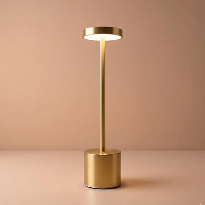 Long Neck Metal Touch Sense LED Lamp – Modern Minimalist Design, USB Rechargeable 3 Dimmable Light Modes