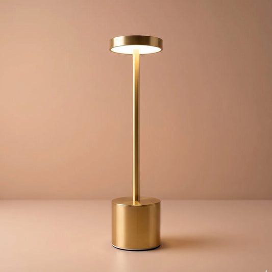 Long Neck Metal Touch Sense LED Lamp – Modern Minimalist Design, USB Rechargeable 3 Dimmable Light Modes