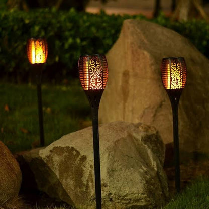 Solar Powered Flickering Flame Lawn Lights for Outdoor Decoration