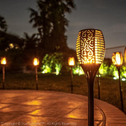 Solar Powered Flickering Flame Lawn Lights for Outdoor Decoration