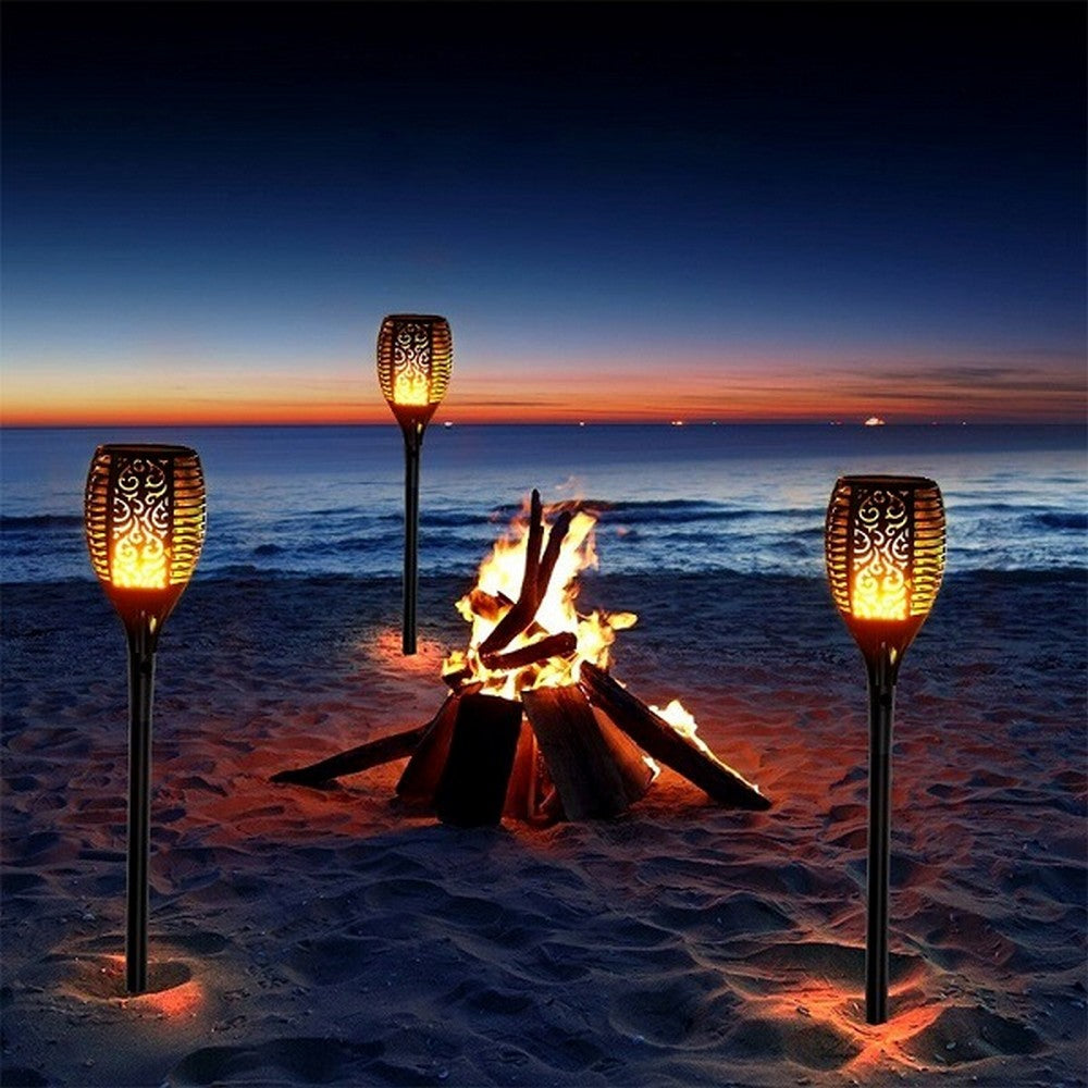Solar Powered Flickering Flame Lawn Lights for Outdoor Decoration